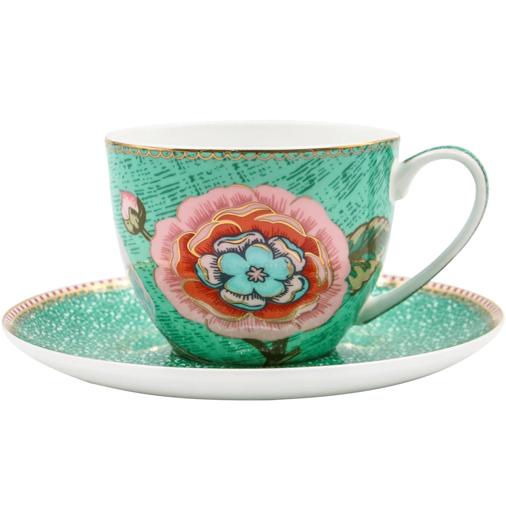 

Luxury Creative Cup Handmade Nordic Ceramics Saucer Set Gold Rim Utensil Eco Friendly Cup Tazas Cafe Kitchen Drinkware DB60BD