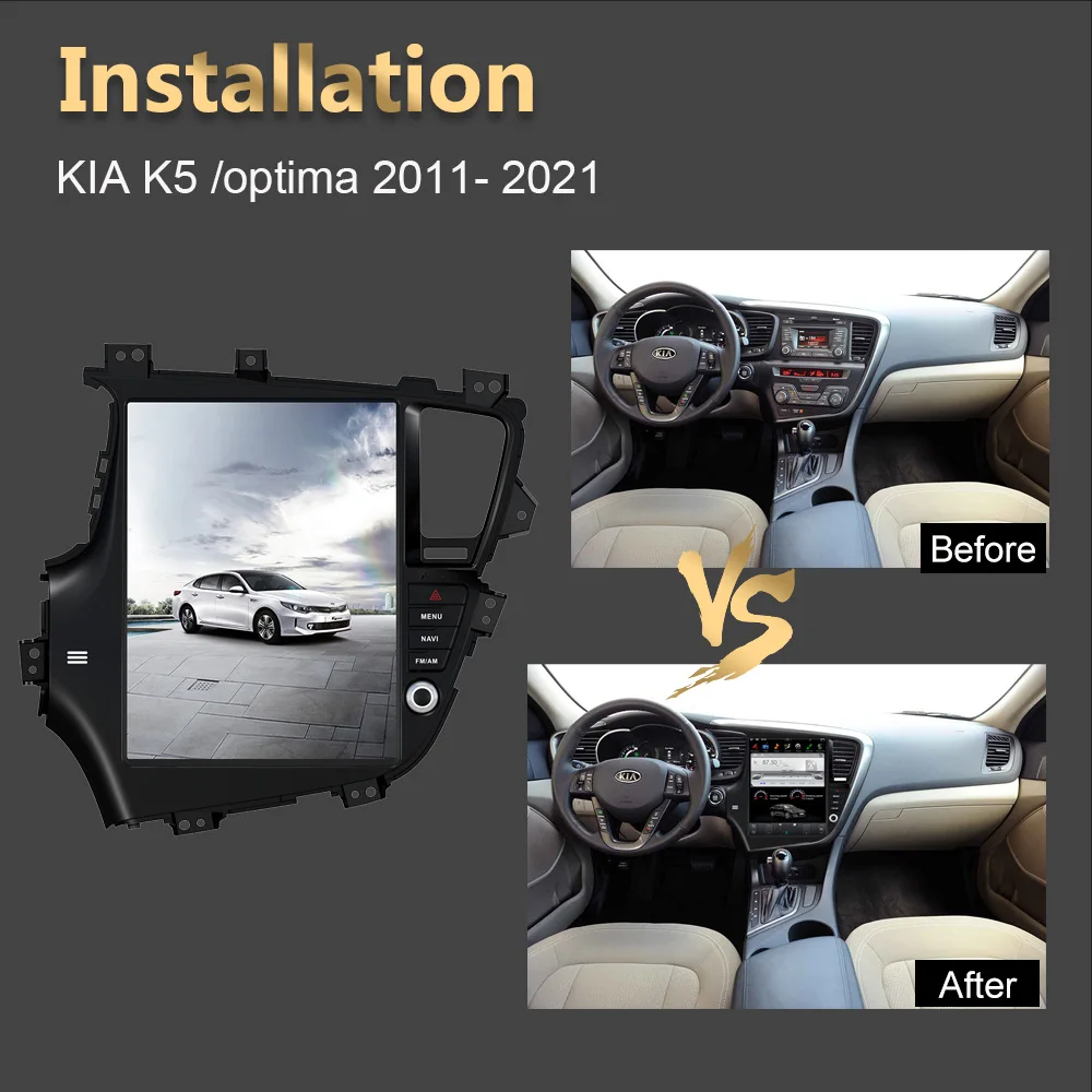 Автомобильный GPS-навигатор 12 9 дюйма в стиле Tesla Android для KIA K5/optima 2011-2021