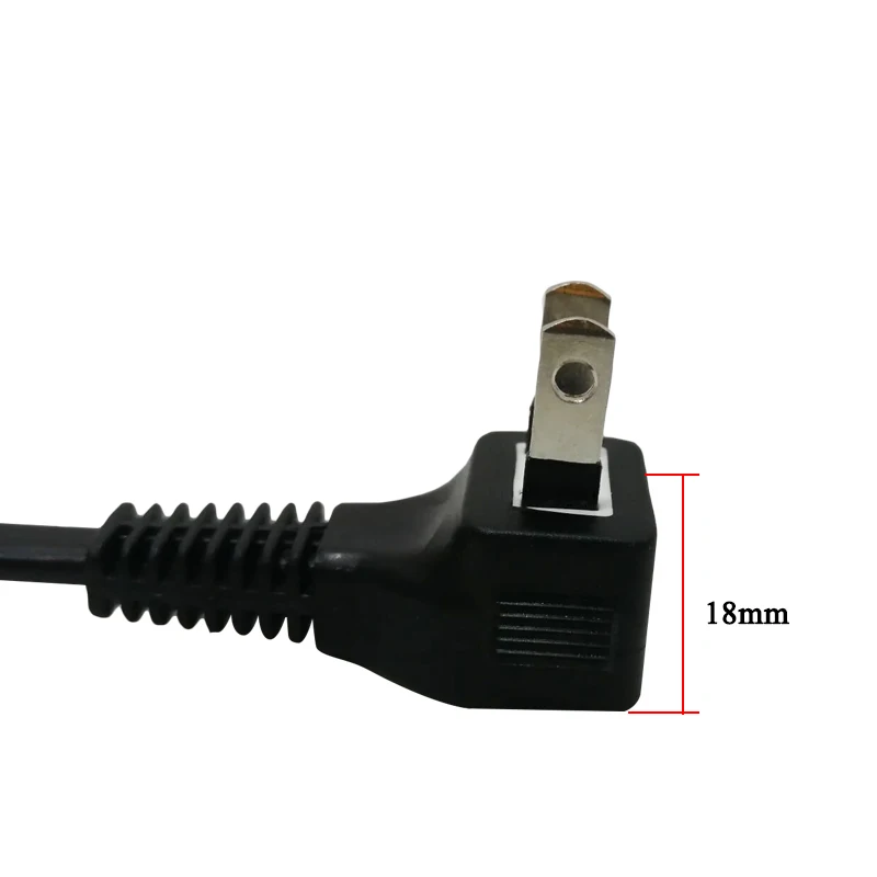 США адаптер питания удлинитель 90 градусов угловой 2Pin штекер к гнезду Розетка