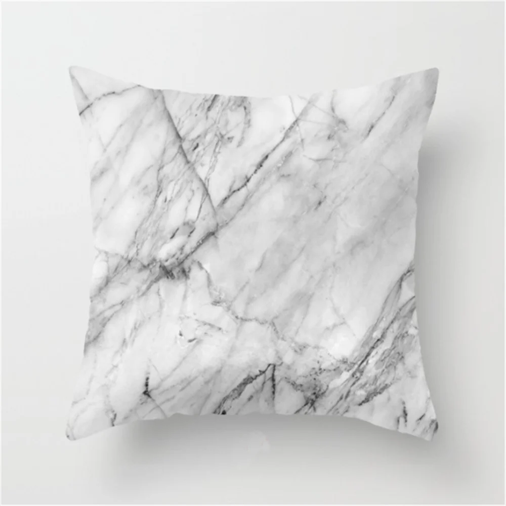 

Marble pattern pillowcase modern model room pillowcase Nordic style living room decoration supplies