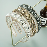 new shining headband for women full paved rhinestone crystal hairband adult top noble baroque hair accessories wholesale
