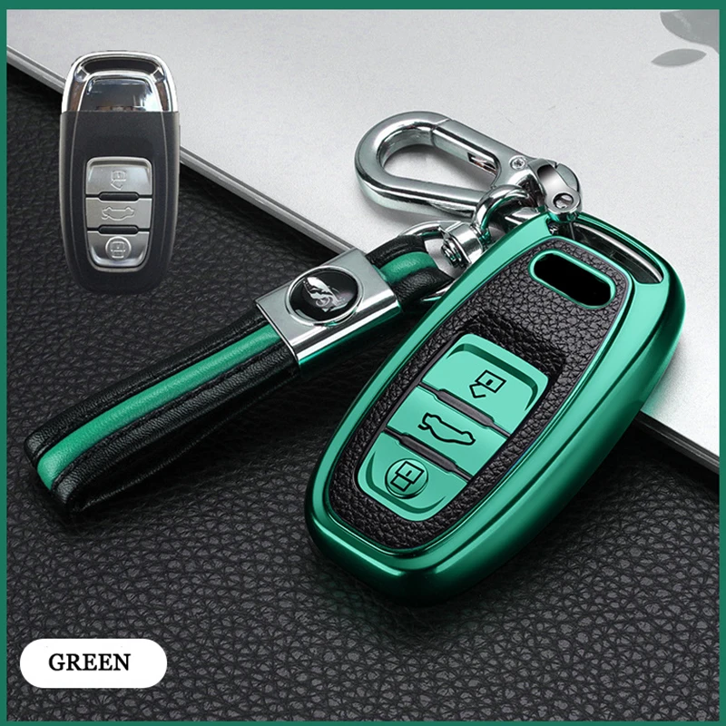 

Чехол для автомобильного ключа из ТПУ для Audi A4L A6L Q5 A5 A7 A8, защитный чехол для автомобильного ключа дистанционного управления, аксессуары для ...