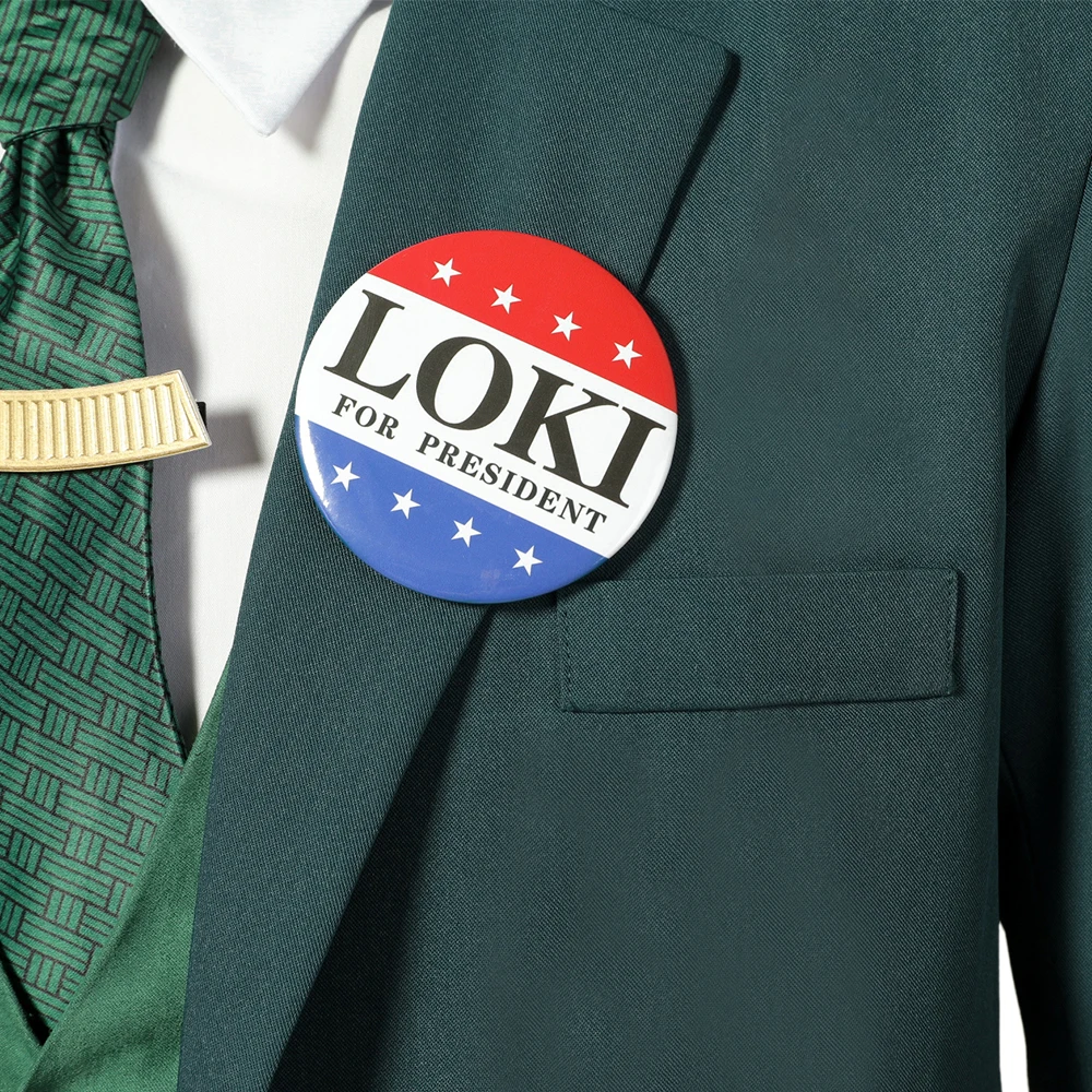 Костюм для косплея Loki 2021 блейзер наряд галстук шлем значок президента костюм на