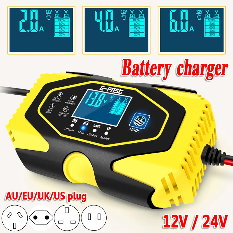 7 ступенчатая зарядка 12V/24V 110W сенсорный выключатель Экран импульсный ремонт