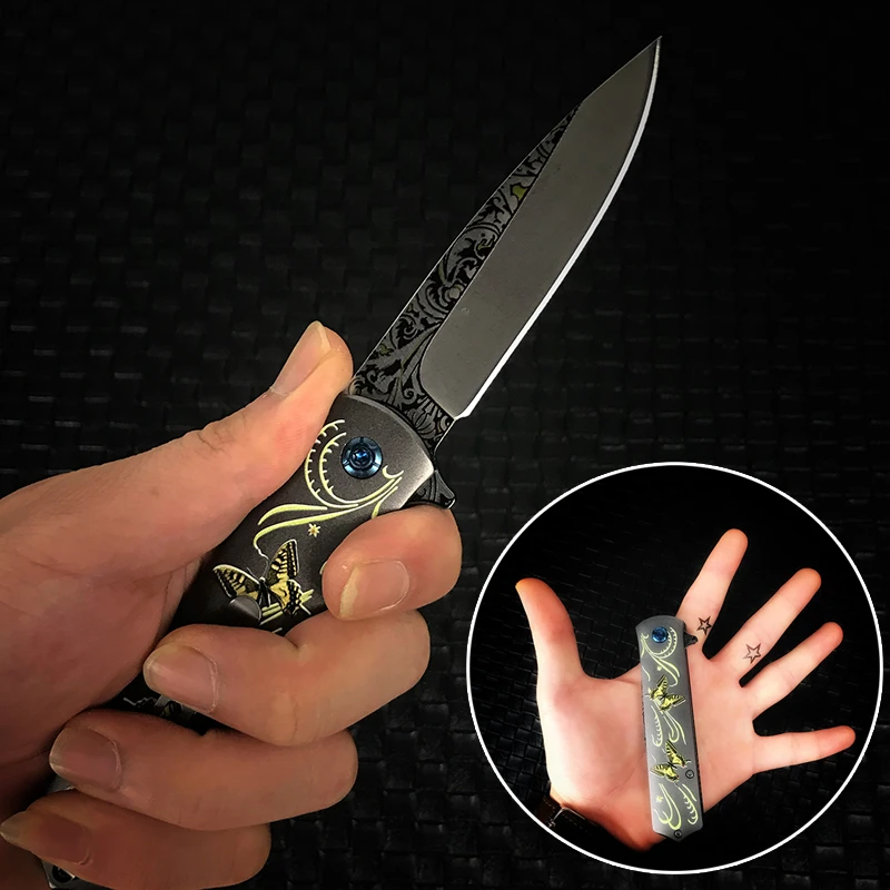 Складной нож Изысканный Карманный клинок из нержавеющей стали 440C для выживания