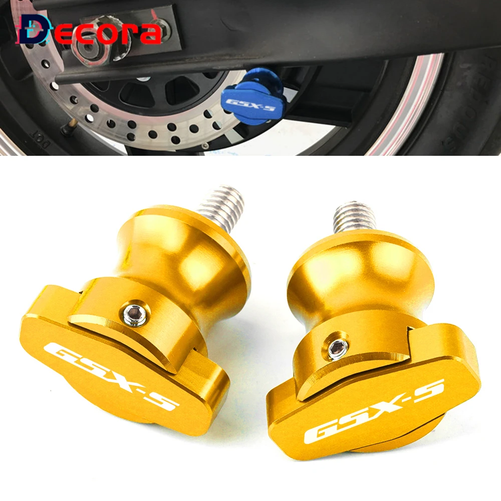 

For Suzuki GSXS750 GSXS1000 GSX-S GSXS 750 1000 125 150 CNC Motorcycle Accessories Swingarm Spools Slider Stand Screws Gold 8MM