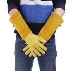 1 пара перчатки для обрезки роз для мужчин женщин мужчин Экстра длинный рукав Кожа Защита от кожицы садовые перчатки