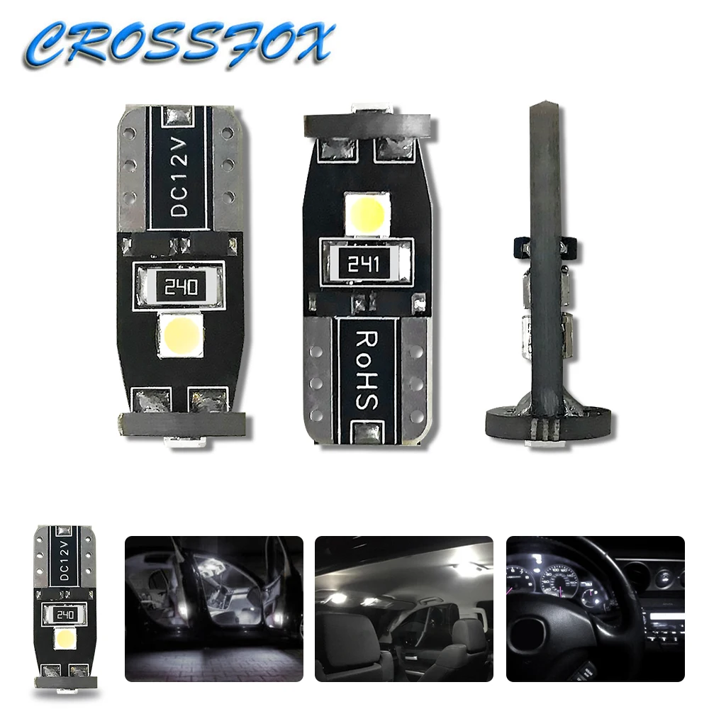 2Pcs T10 W5W LED Bulbs Canbus Car Clearance Lights Reading Lamp Auto Dome Door Bulb Accessories White Interior | Автомобили и