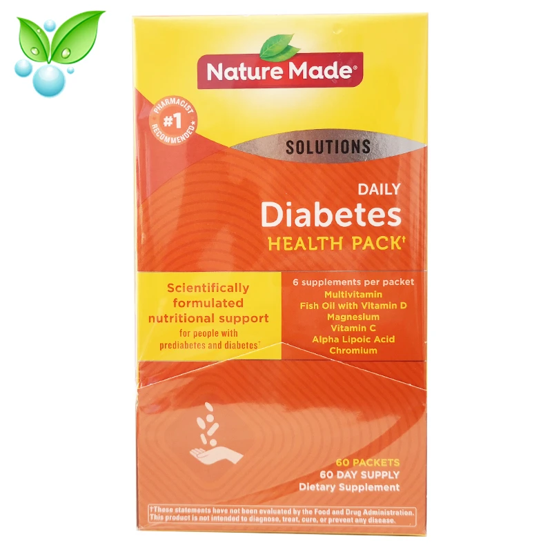 American Original Nature Made Diabetes Health Pack 60 Packs of Blood Sugar Balance Comprehensive Multi-nutrition Pack