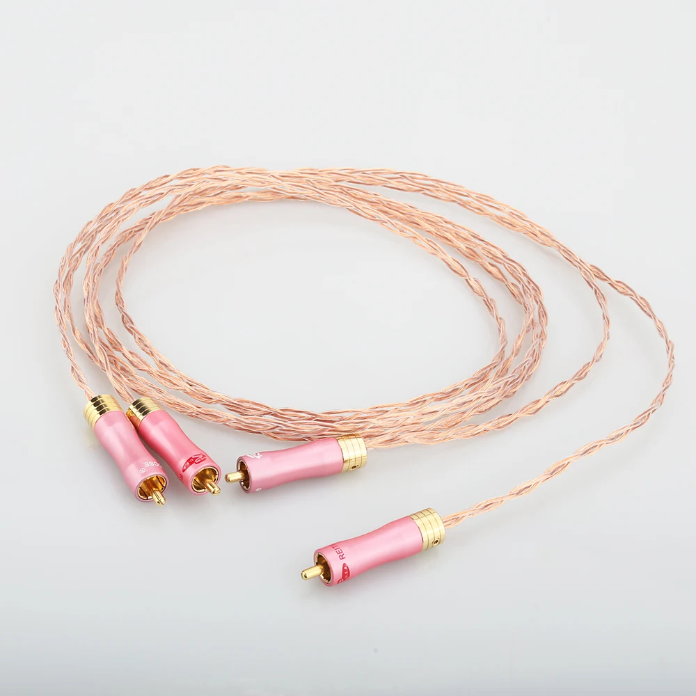Hifi 8TS 8N OCC одиночный медный посеребренный кабель RCA к цифровой аудио видео