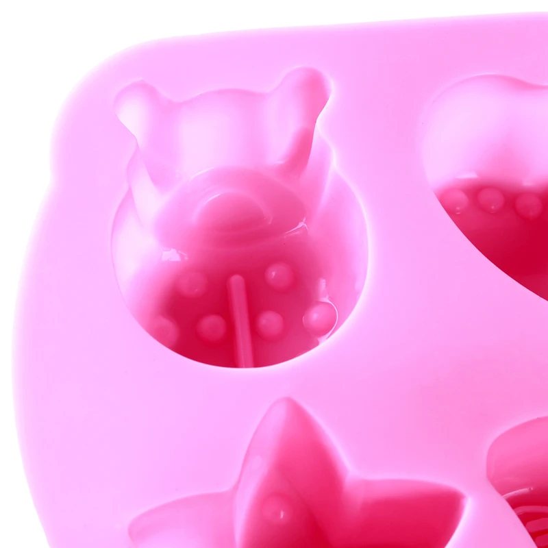 Силиконовая форма для мыла ручной работы 6 различных форм печенье фондан пирог