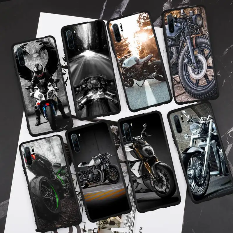 

New Retro Moto Cross Motorcycle Phone Case For Huawei honor Mate P 9 10 20 30 40 Pro 10i 7 8 a x Lite nova 5t cover funda coque