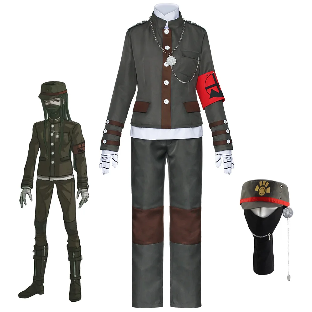 

Men Adult JP Anime Korekiyo Shinguji Halloween Cosplay Costumes Party Role Playing Outfit School Uniform Wig Mask Full Set Suit