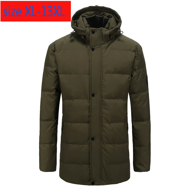 

New Balck Green Red High Quality Down Jacket Hoodie Men Fashion Thick Casual Super Large Coat Plus Size XL-9XL10XL11XL12XL13XL