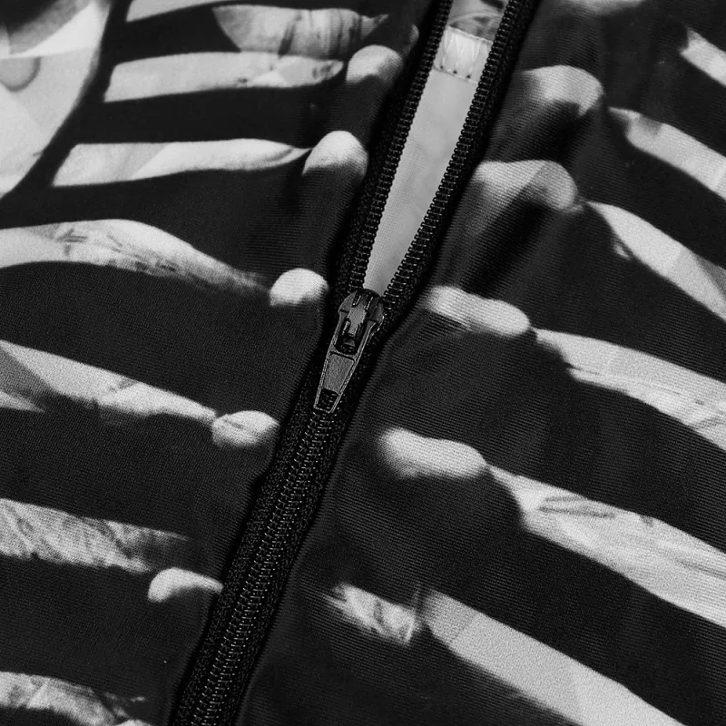 Женский боди винтажный с принтом скелета розы страшный костюм черный облегающий