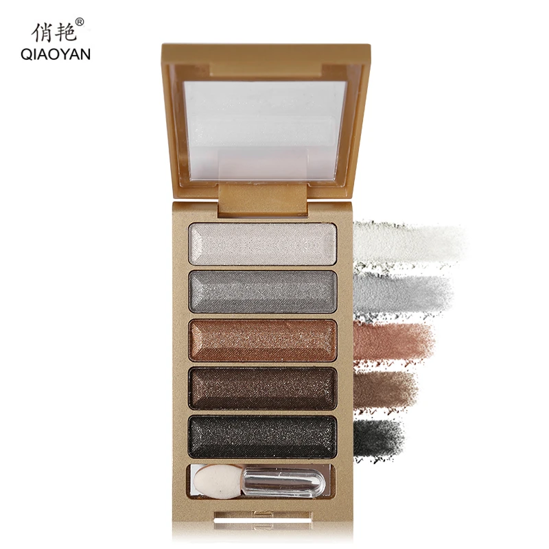 Палитра теней для век 5 цветов|glitter eye shadow|eye shadowdiamond eyeshadow palette |