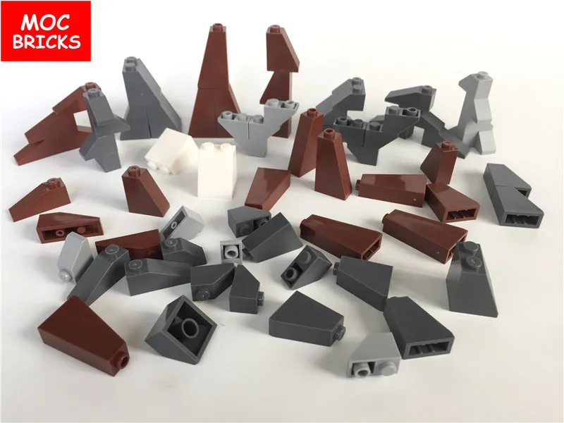 10 шт./лот MOC кирпичи инвертированные склоны и DIY образовательные строительные