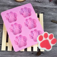 3d silicone ice cube chocolate biscuit mold bakeware dog footprint cake molds diy cookie cake decorating tools