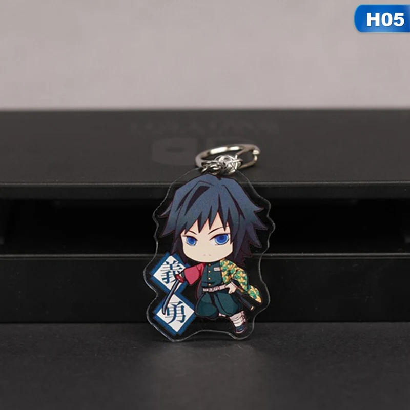 

Car Keychain Key Ring Anime Demon Slayer Kimetsu No Yaiba Tanjiro Kamado & Nezuko Keyring Auto Interior Pendant Decoration