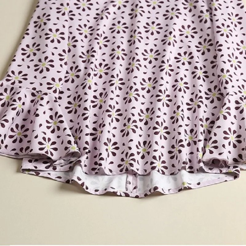 

New Fashion Show Style Collect Office Girl Two Piece Suit Flora pants With Blouse Casual Outfit Clothing Wholesale Online