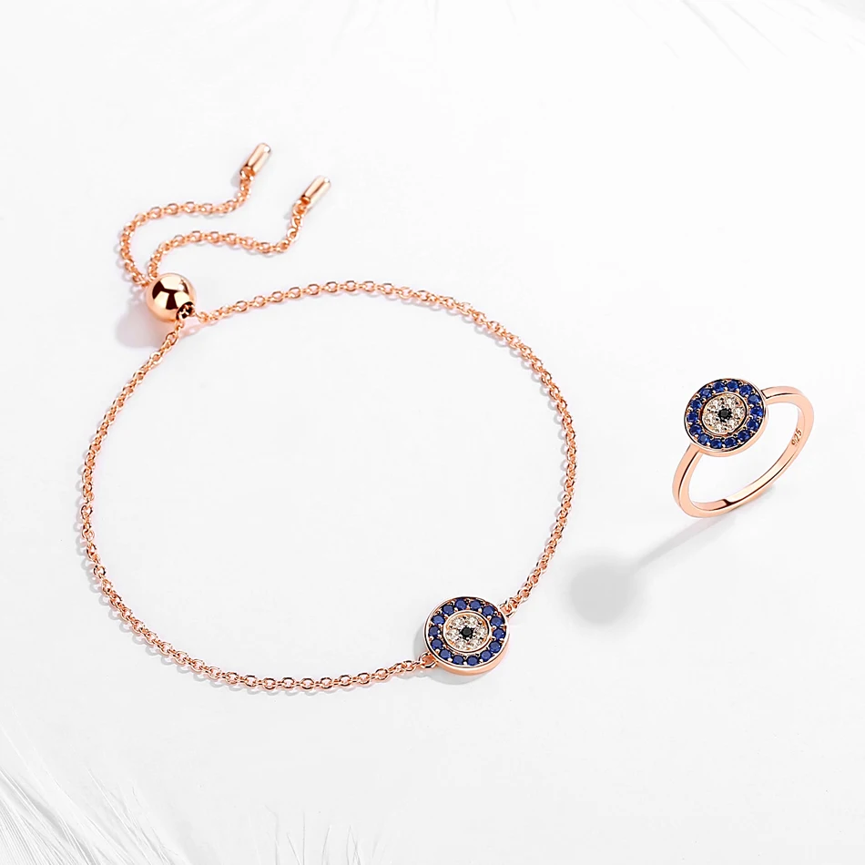 Браслеты KALETINE женские из чистого серебра с синим фианитом 25 см | Украшения и