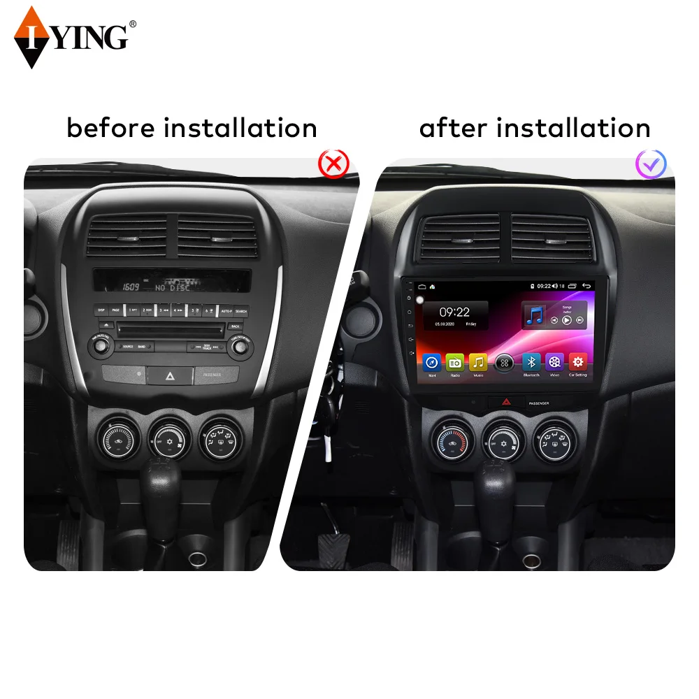 Автомагнитола на Android с GPS для Mitsubishi ASX 2010-2016 мультимедийный плеер беспроводной