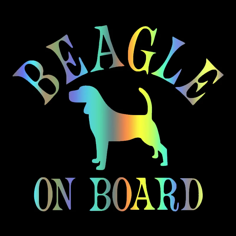 Различные размеры/цвета автомобильных наклеек из винила S51212 "Бигль на борту" для мотоцикла, креативные водонепроницаемые аксессуары для декора.