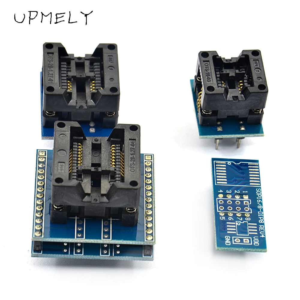 Оригинальный программатор 8 шт. Φ SOP8 + SOP16 PLCC32 PLCC44 для TL866CS TL866A RT809H мини-калькулятор