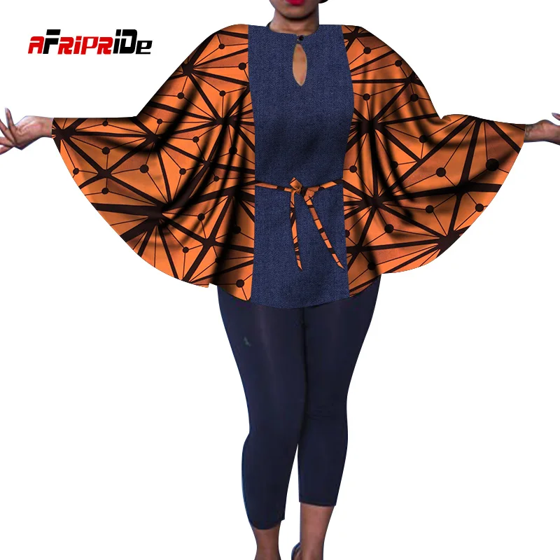 Женская шаль с принтом в африканском стиле Bazin Riche Dashiki топ рубашка размера плюс