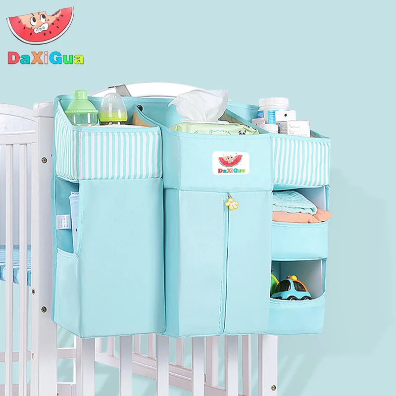 Portable Baby Crib Organizer Bed Hanging Bag for Baby Essentials Diaper Storage Cradle Bag Bedding Set Diaper Caddy VS SUNVENO