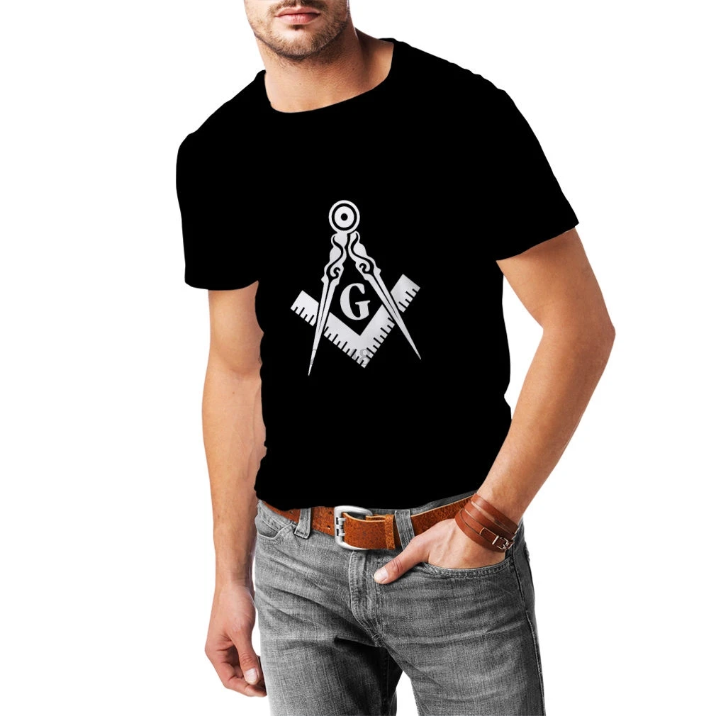 Футболка мужская с коротким рукавом забавная масонская футболка Freemason рубашки
