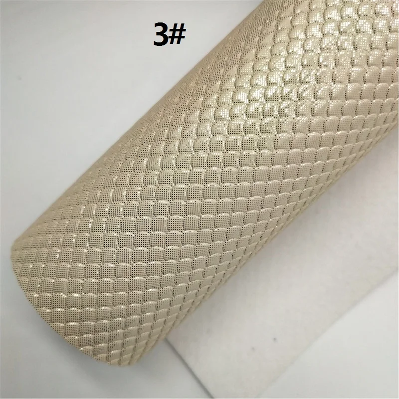 3 Мини-рулон 30x134 см кружевная блестящая ткань, Русалка искусственная ткань, рулон синтетической кожи для изготовления луков LEOsyntheticoDIY SK163 - Цвет: 3