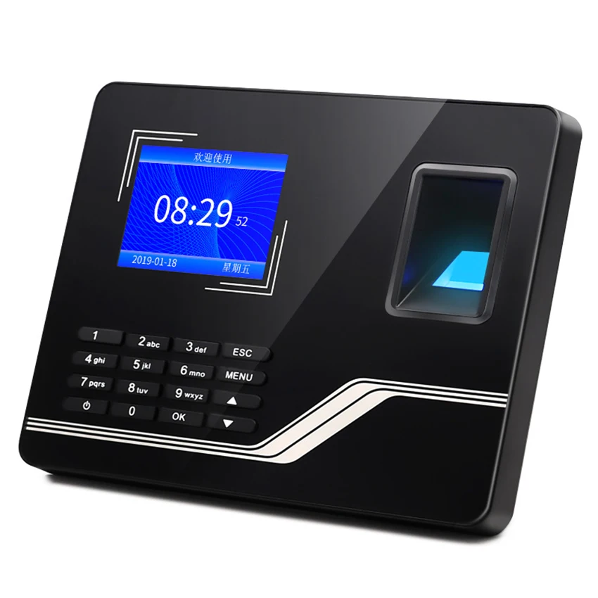 

Wall Mounted Fingerprint Password Time Clock, Biometric Attendance Machine Employee Recorder Checking-in Recorder