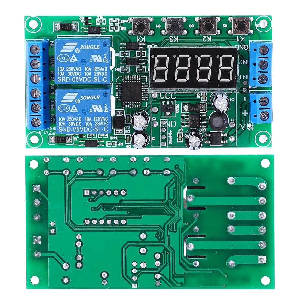 Многофункциональное реле задержки времени YF 7 Двухканальное импульсный