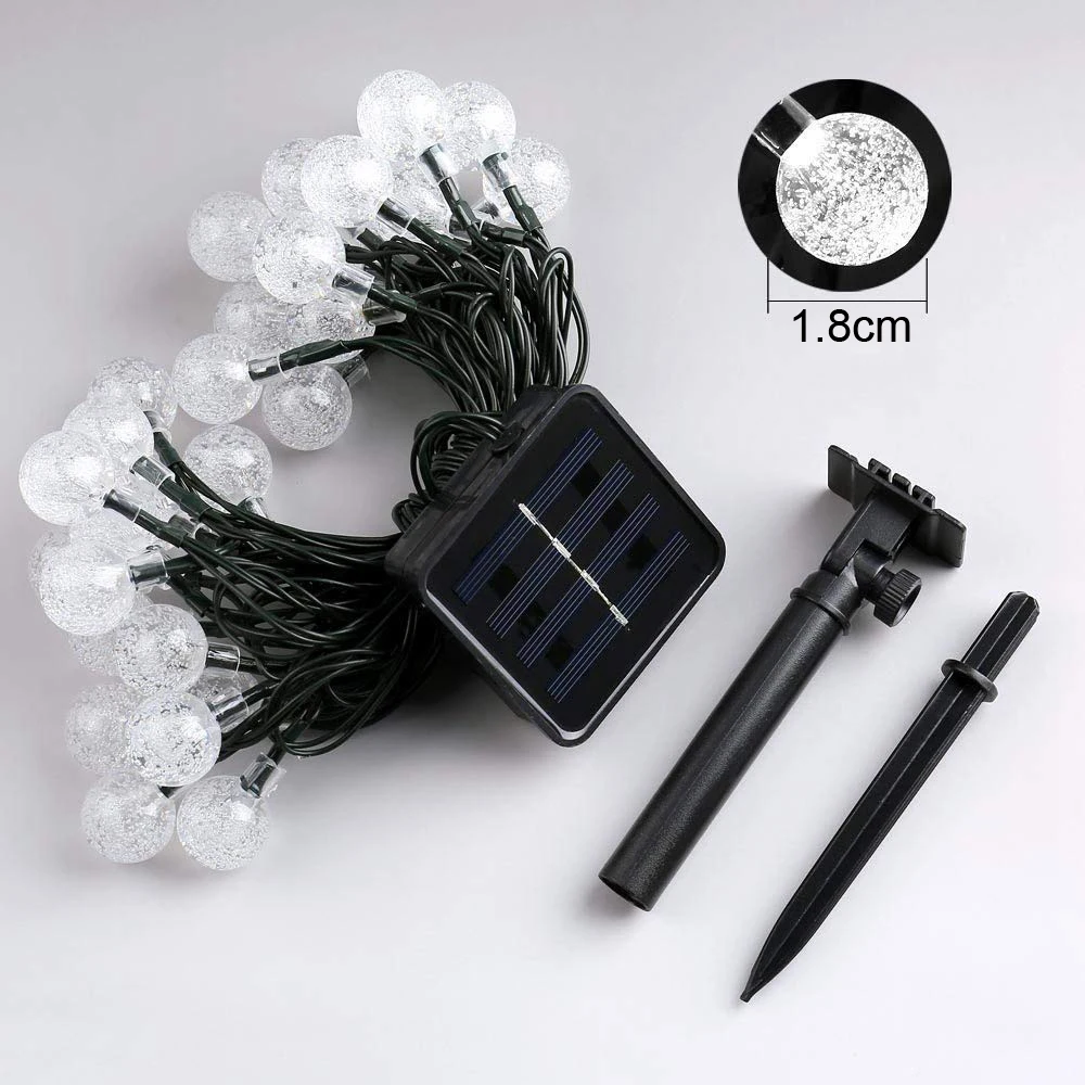

10m 50 LEDs Crystal Ball LED Solar String Light Outdoor Waterproof Fairy Light New Year Garden Garlands Christmas Decoration