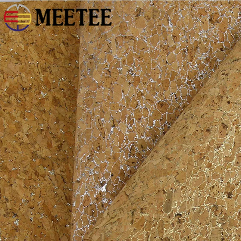 Meetee 90X138 см Натуральная пробковая искусственная кожа ткань с принтом PU Сумка Ткань DIY багаж домашняя обувь подарок аксессуары SL006