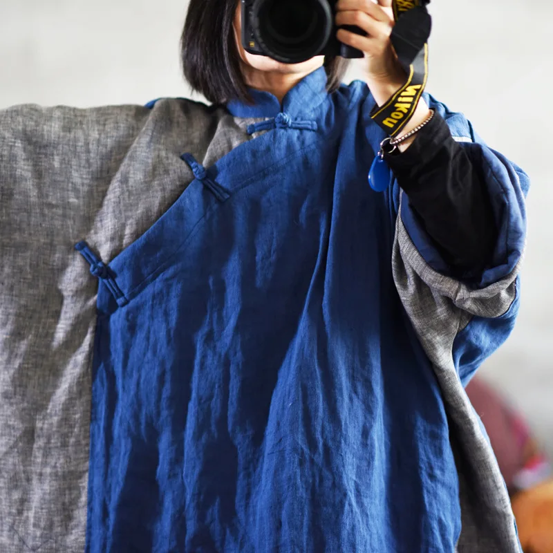 Johnature 2021 весеннее Новое хлопковое льняное платье женское длинное винтажное