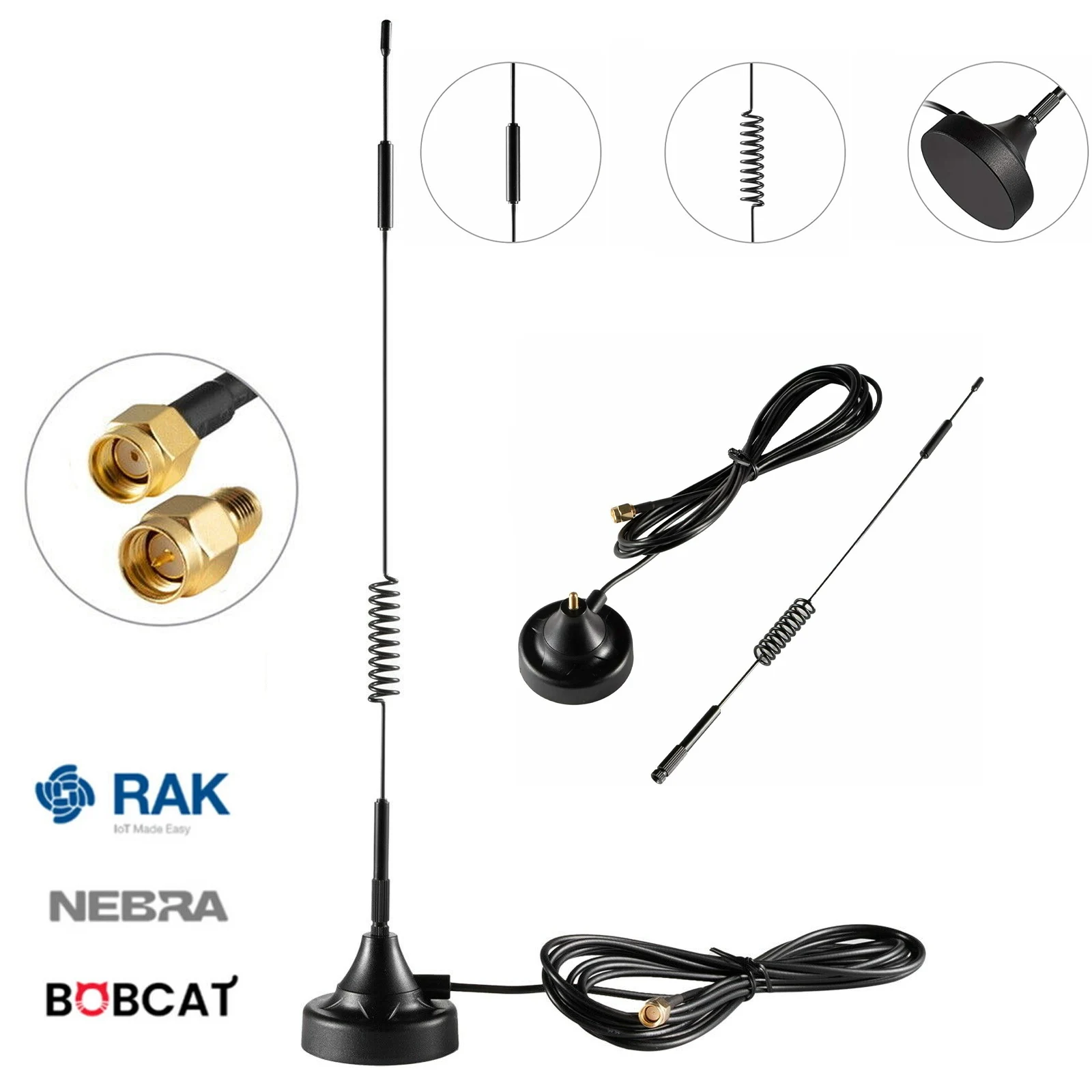 

Helium Hotspot Miner 7 dBi Outdoor Antenna & Magnet Base for RAK Nebra Bobcat SMA male connector with adapter