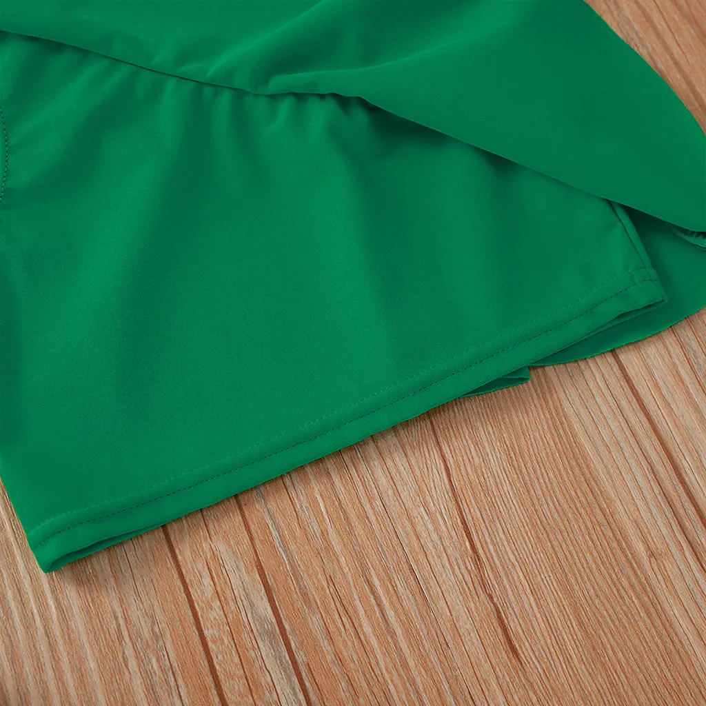 Летний купальный костюм с рюшами и принтом ананаса для малышей бикини купальник