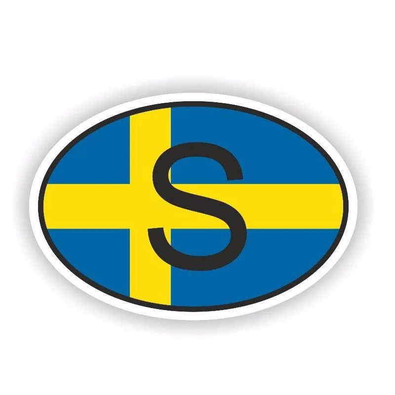 

Sweden S Funny Country Code Helmet Car Sticker Automobiles Motorcycles Exterior Accessories PVC Decals