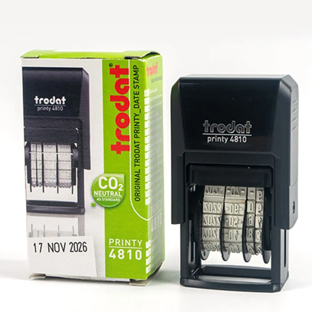 

Adjustable Ink Date Stamp Date Stamp - Trodat Self Inking Rubber Stamp Print - Mini Dater 4810 Hand Tool Set Seal