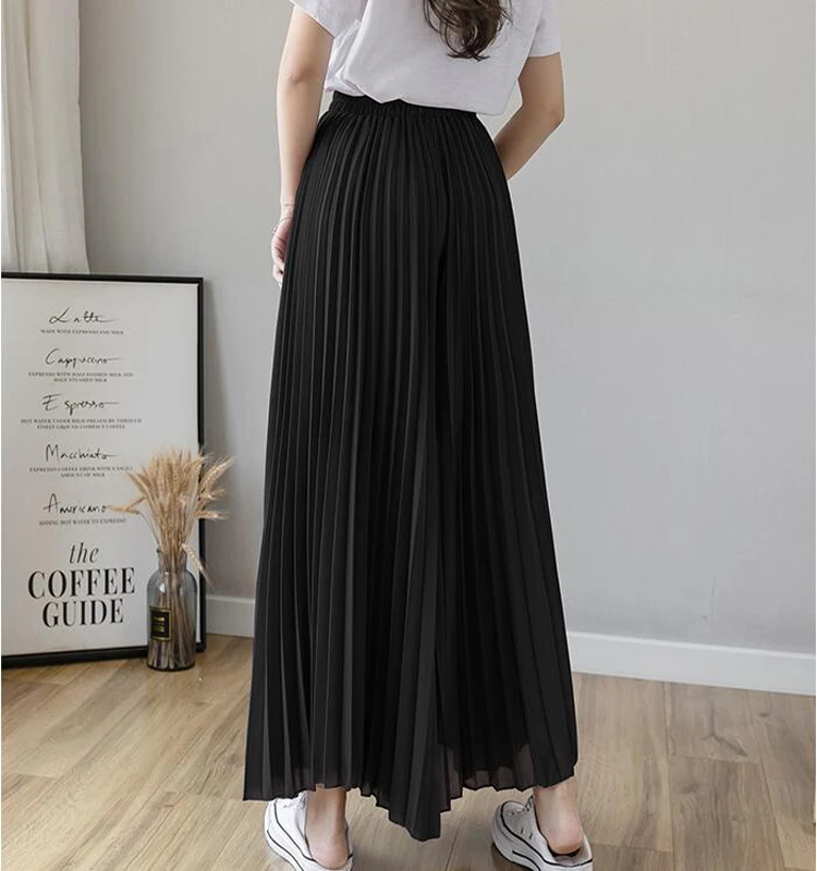 Брюки Женские однотонные с широкими штанинами шикарные Свободные