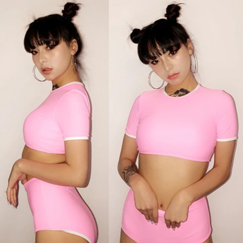 Женские танцевальные костюмы Gogo 2020 розовая одежда для джазовых и уличных танцев