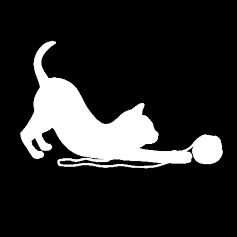 

Car Stickers Decor Motorcycle Decals Cat Playing with Ball of Yarn Decorative Accessories Creative Waterproof PVC,14cm*9cm