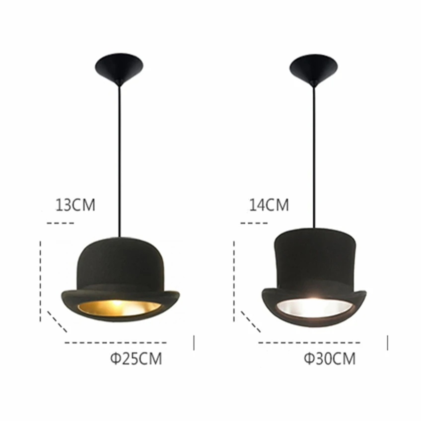 Modern Creative Led Pendant Lights Christmas Decorations for Home Light Fixtures Hat Lampshade Stair Cafe Hanging Lamp Luminaria | Лампы и
