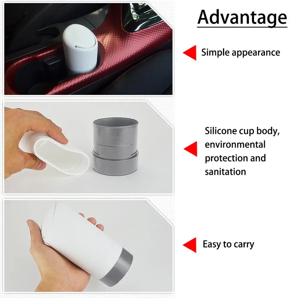 300 мл аксессуары для автомобильного мусорного ведра силиконовый ящик хранения