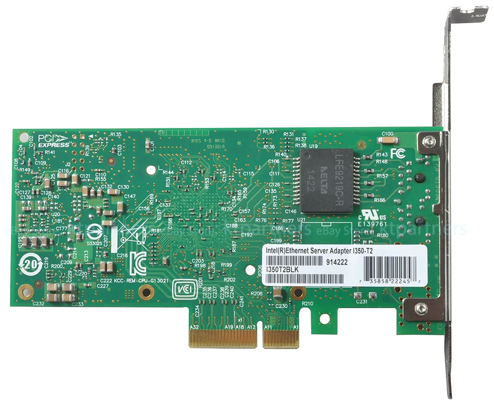 Сетевой сервер PCIE Intel I350-T2 с двумя портами Gigabit Ethernet сетевой адаптер i350AM2 NIC |