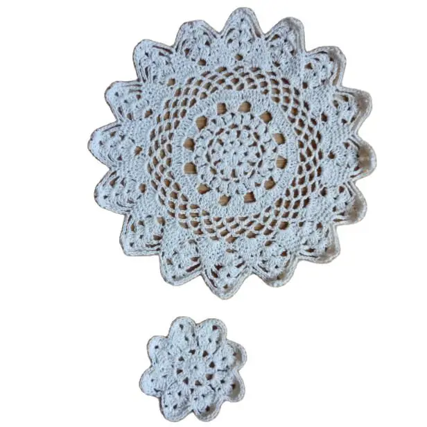 Кружевной хлопковый коврик для стола кружевная подстилка кофейного столика