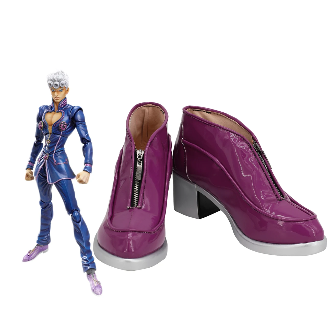 Обувь для косплея Джоджо Невероятные приключения дня Джованны фиолетовые