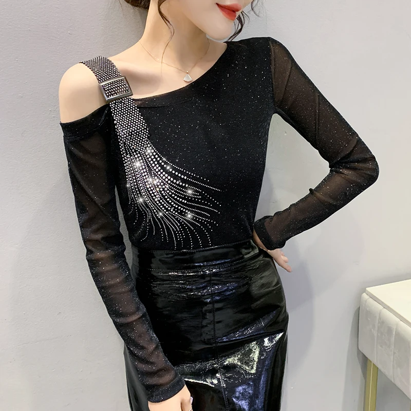 Новое поступление весны 2022 женская футболка модные сексуальные сетчатые топы с